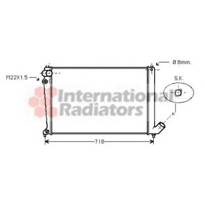 Photo Radiator, engine cooling VAN WEZEL 09002106