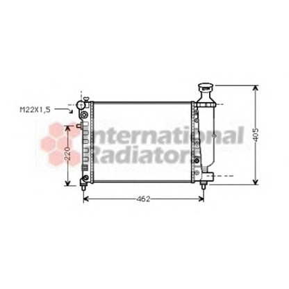 Photo Radiator, engine cooling VAN WEZEL 09002115