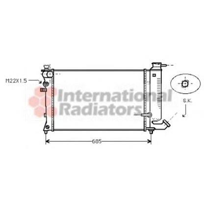 Foto Radiador, refrigeración del motor VAN WEZEL 09002121