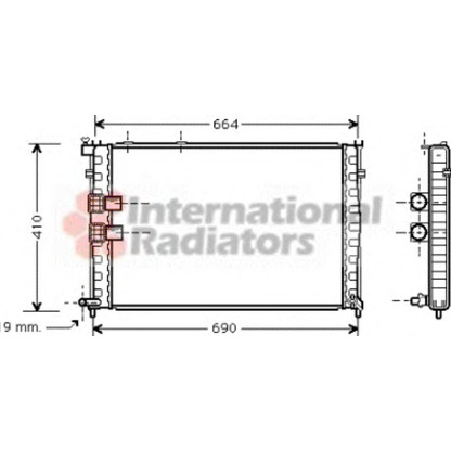 Foto Radiatore, Raffreddamento motore VAN WEZEL 09002133