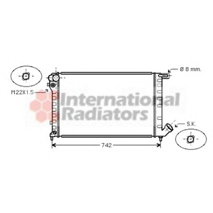 Photo Radiator, engine cooling VAN WEZEL 09002137