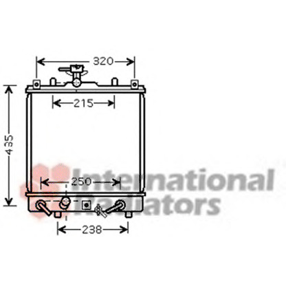 Photo Radiator, engine cooling VAN WEZEL 52002095