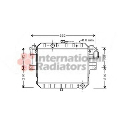 Photo Radiator, engine cooling VAN WEZEL 11002038