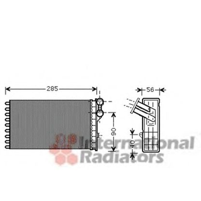 Photo Heat Exchanger, interior heating VAN WEZEL 09006239