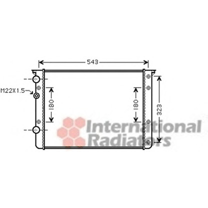 Photo Radiator, engine cooling VAN WEZEL 58002260