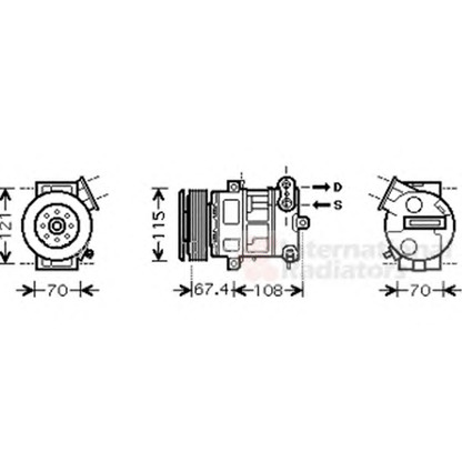 Photo Compressor, air conditioning VAN WEZEL 1700K331