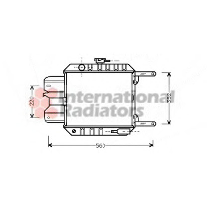 Photo Radiator, engine cooling VAN WEZEL 13002012