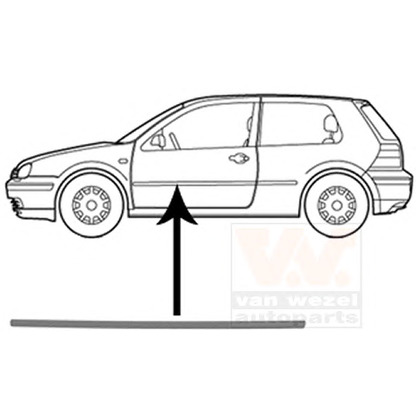 Foto Zier-/Schutzleiste, Tür VAN WEZEL 5888407