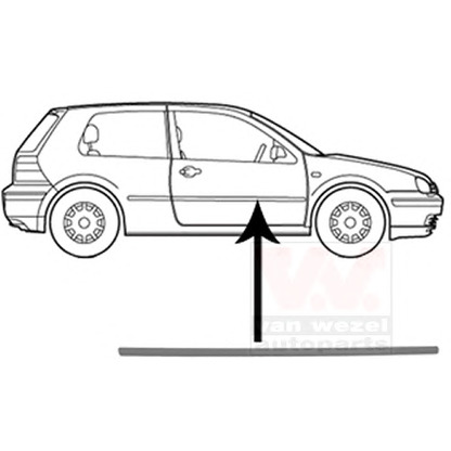 Foto Zier-/Schutzleiste, Tür VAN WEZEL 5888408