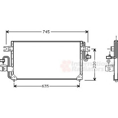 Foto Condensador, aire acondicionado VAN WEZEL 13005163