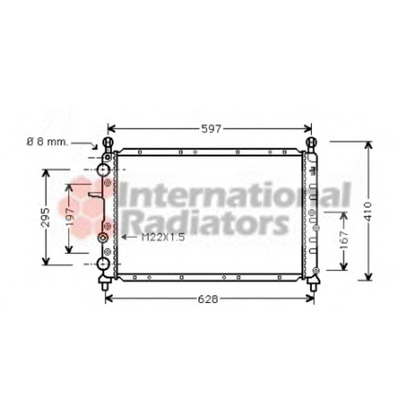 Foto Radiatore, Raffreddamento motore VAN WEZEL 17002096