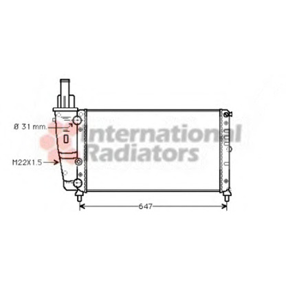 Foto Radiador, refrigeración del motor VAN WEZEL 17002141