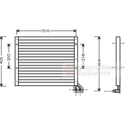 Foto Condensatore, Climatizzatore VAN WEZEL 17005156