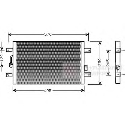 Photo Condenser, air conditioning VAN WEZEL 17005196