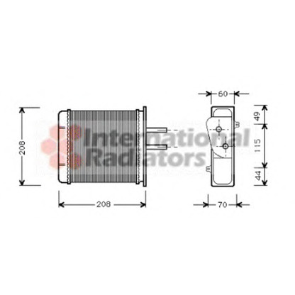 Photo Heat Exchanger, interior heating VAN WEZEL 17006150