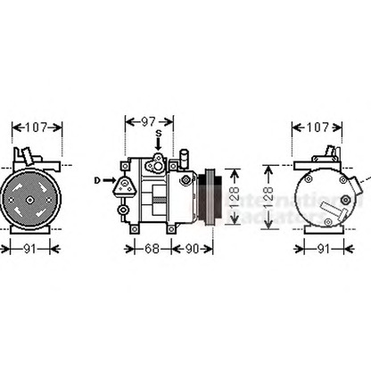 Photo Compressor, air conditioning VAN WEZEL 8200K215