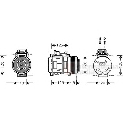 Foto Compresor, aire acondicionado VAN WEZEL 3000K097