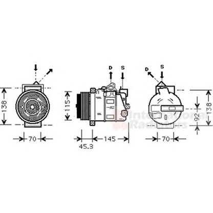 Foto Compresor, aire acondicionado VAN WEZEL 3000K389