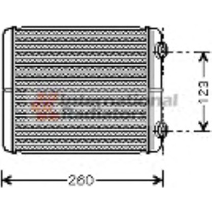 Photo Heat Exchanger, interior heating VAN WEZEL 43006344