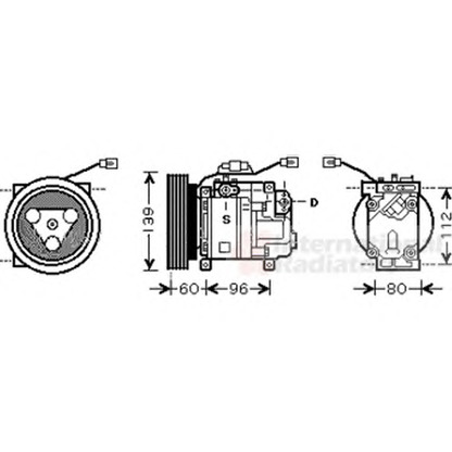 Photo Compressor, air conditioning VAN WEZEL 2700K199