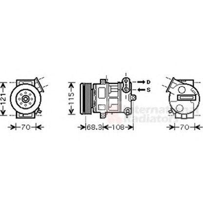 Foto Compressore, Climatizzatore VAN WEZEL 3700K418