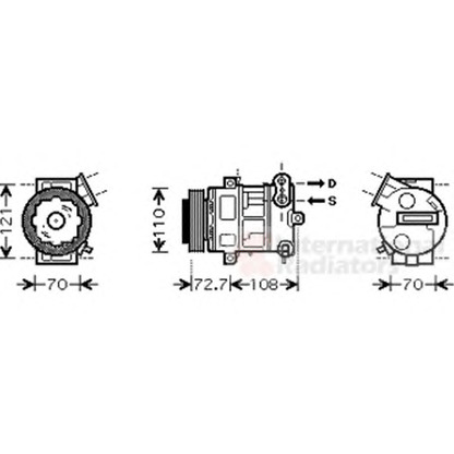 Foto Compresor, aire acondicionado VAN WEZEL 3700K419