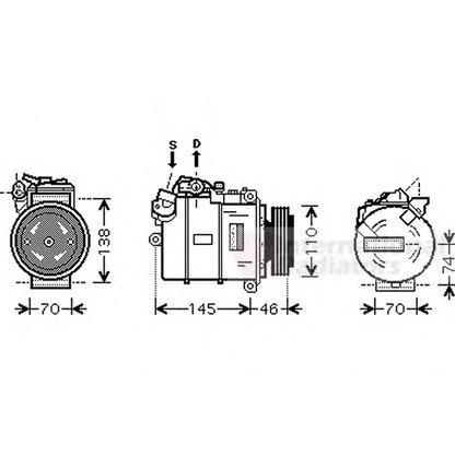 Foto Compressore, Climatizzatore VAN WEZEL 0600K318