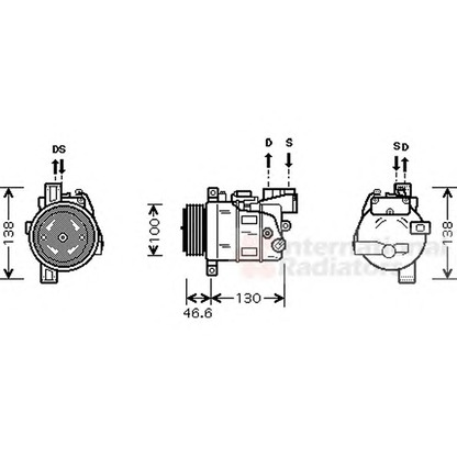 Photo Compressor, air conditioning VAN WEZEL 0600K319