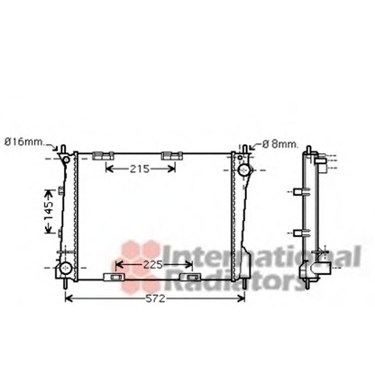 Photo Radiateur, refroidissement du moteur VAN WEZEL 43002371