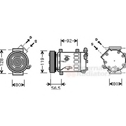 Photo Magnetic Clutch, air conditioner compressor VAN WEZEL 0900K242