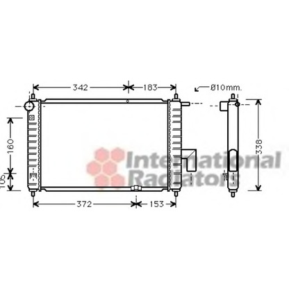 Photo Radiator, engine cooling VAN WEZEL 81002072