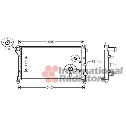 Photo Radiateur, refroidissement du moteur VAN WEZEL 17002362