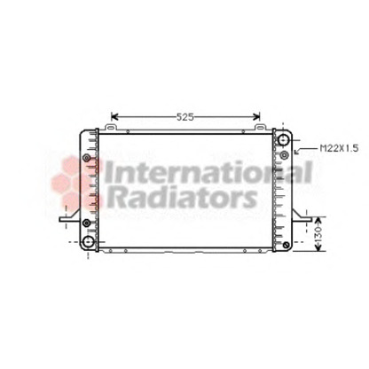 Photo Radiator, engine cooling VAN WEZEL 18002053