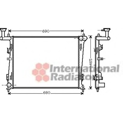 Photo Radiator, engine cooling VAN WEZEL 83002097