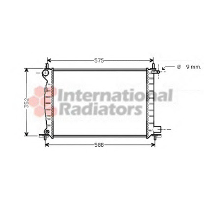 Photo Radiator, engine cooling VAN WEZEL 18002224