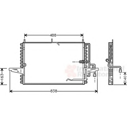 Foto Condensatore, Climatizzatore VAN WEZEL 18005213