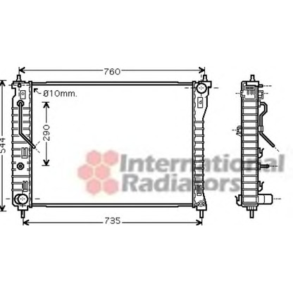 Photo Radiateur, refroidissement du moteur VAN WEZEL 37002434