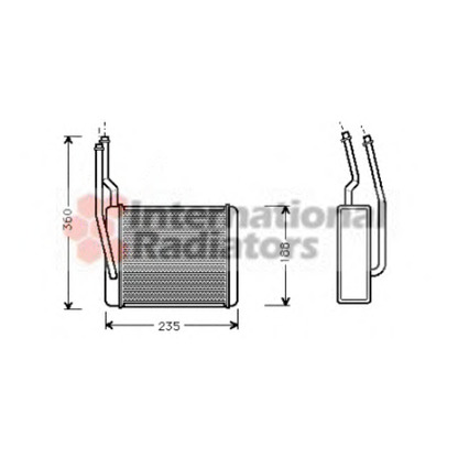 Photo Heat Exchanger, interior heating VAN WEZEL 18006272