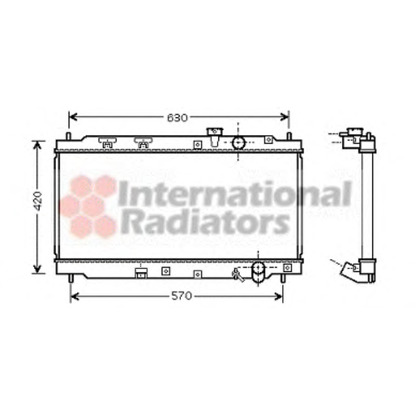 Foto Radiador, refrigeración del motor VAN WEZEL 25002180