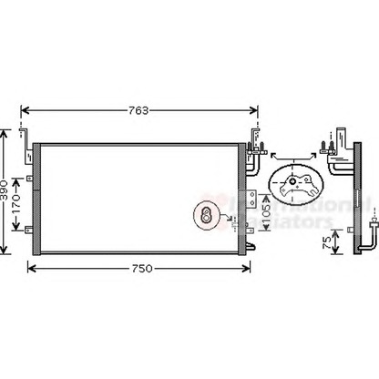 Photo Condenser, air conditioning VAN WEZEL 82005135