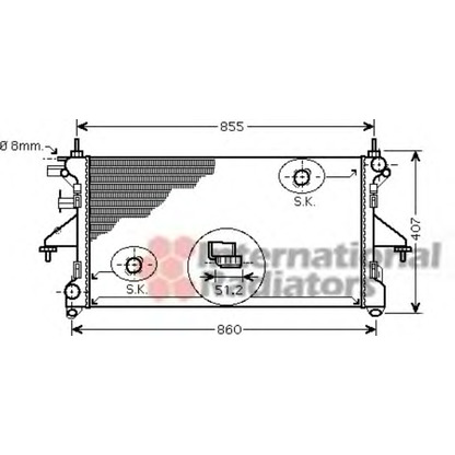 Photo Radiator, engine cooling VAN WEZEL 40002308