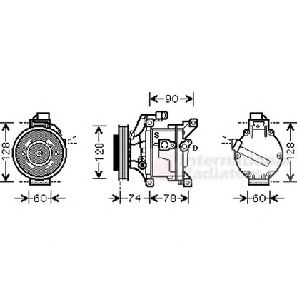 Foto Compressore, Climatizzatore VAN WEZEL 5300K445