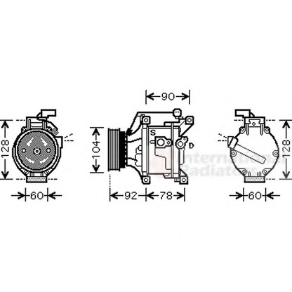 Photo Compressor, air conditioning VAN WEZEL 5300K446