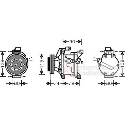 Foto Compressore, Climatizzatore VAN WEZEL 5300K450