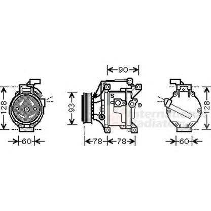 Photo Compressor, air conditioning VAN WEZEL 5300K468