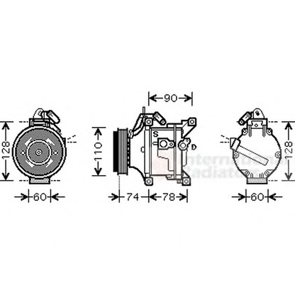 Foto Compressore, Climatizzatore VAN WEZEL 5300K470