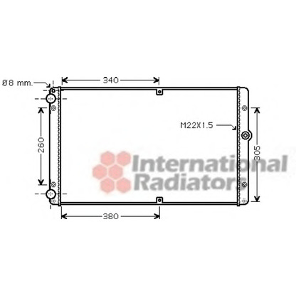 Photo Radiator, engine cooling VAN WEZEL 58002245