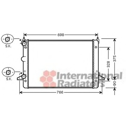 Photo Radiator, engine cooling VAN WEZEL 18002396