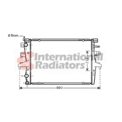 Foto Radiador, refrigeración del motor VAN WEZEL 58002230