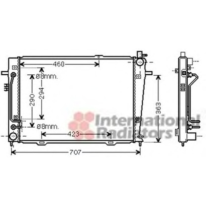 Photo Radiateur, refroidissement du moteur VAN WEZEL 83002132